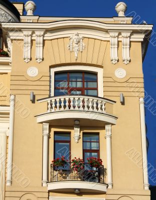  Facade of  yellow building