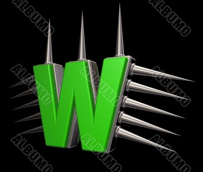 prickles letter w