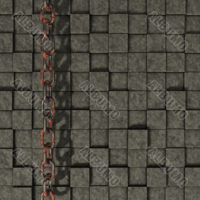 chain on stone background