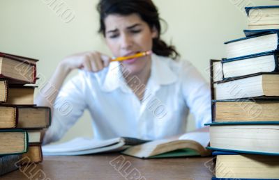 Pretty female student