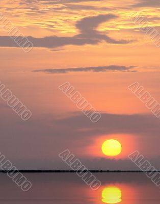 Sunset at a Yucatan Peninsula beach 