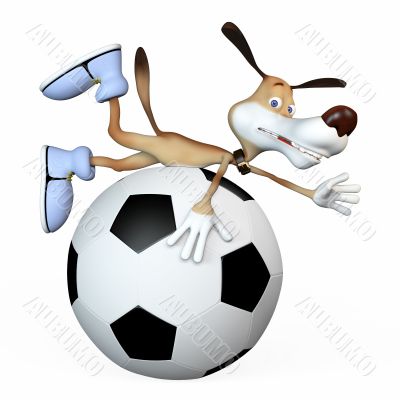 Dog football player.