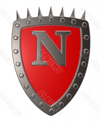 shield with letter n