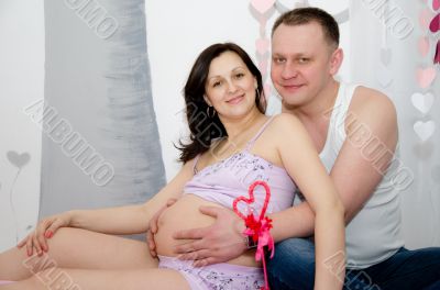 Pregnant girl and her boyfriend