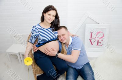 Pregnant girl and her boyfriend