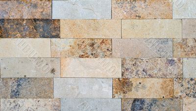 Travertine stone wall 