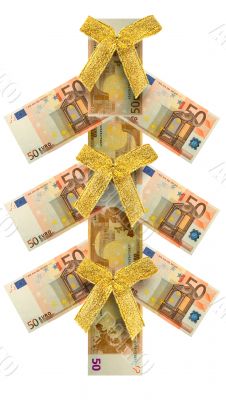 tree made of euro money