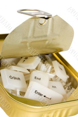 tin can computer keys