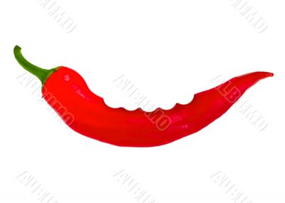 bitten off pepper chile