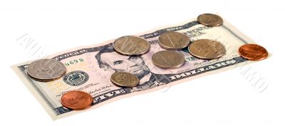 Coins and dollars