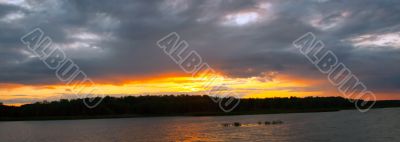 sunrise on lake