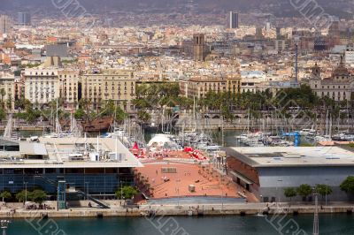 Barcelona port view