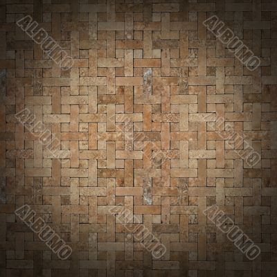 black wall mosaic tile
