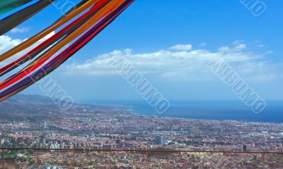 Barcelona cityscape.