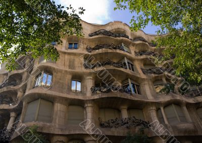 Casa Mila details facade