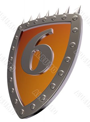 number on metal shield