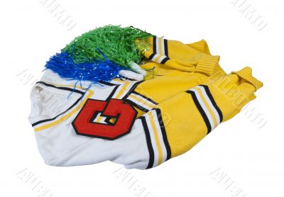 Letterman Sweater with Letter and Pom Poms