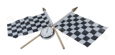 Stopwatch on Checkered Flags