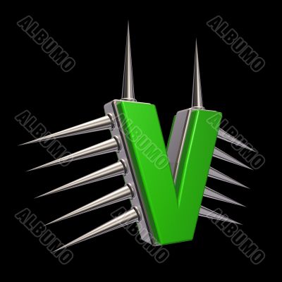 prickles letter v