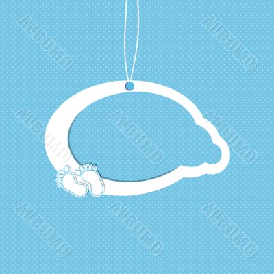 baby boy announcement card. vector illustration