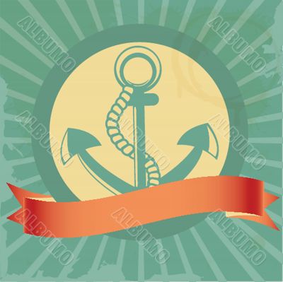 Vintage background with anchor