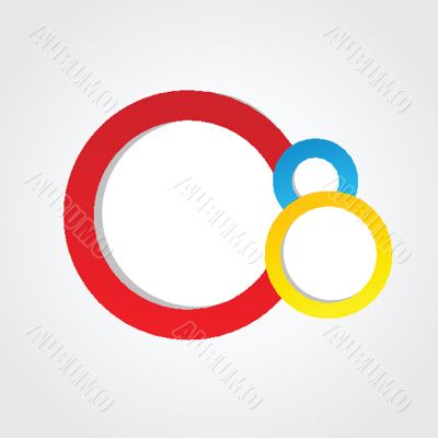 Abstract background with circles and squares