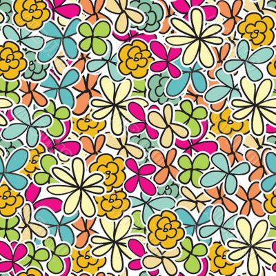 Cute floral seamless background