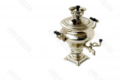 Electric samovar (model) on a white background