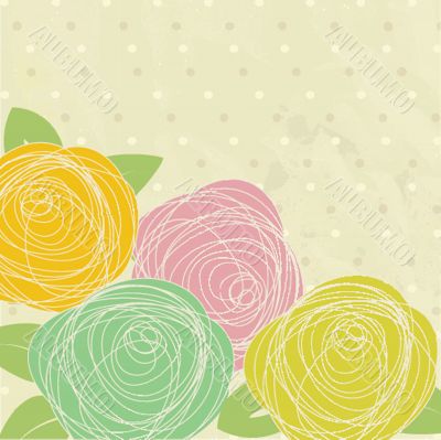 Abstract rose flower. Vector illustration