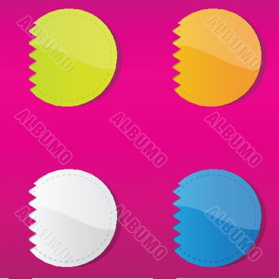 Abstract background with circles and squares