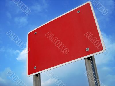 Blank Wrong Way Sign