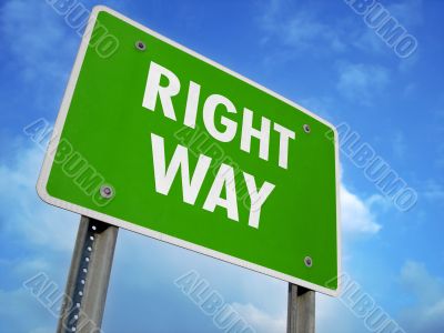 Right Way Sign