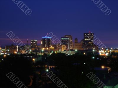 Dayton Ohio Skyline at Night