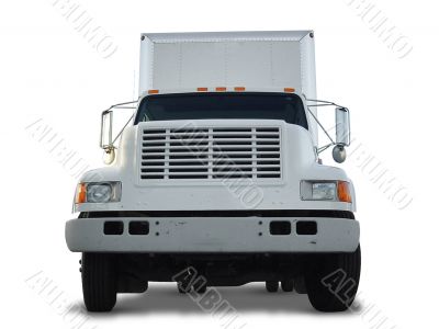 Semi Truck on White