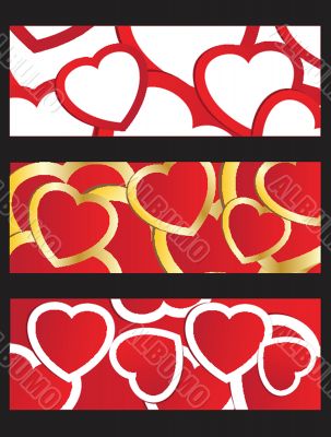 Holiday background with valentines hearts