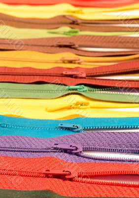 Colored zippers