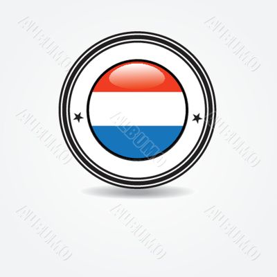 Netherlands flag in rubber stamp