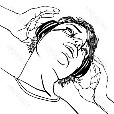 Girl with headphones
