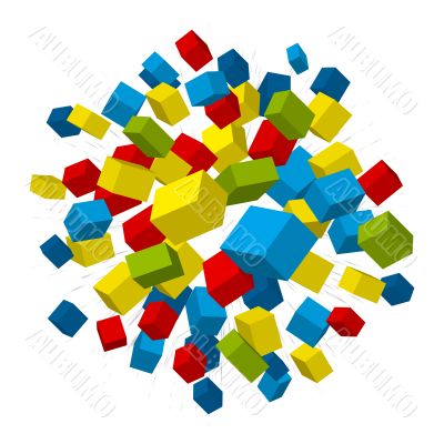 Boxes explosion 