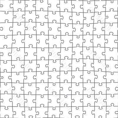 Jigsaw puzzle seamless pattern