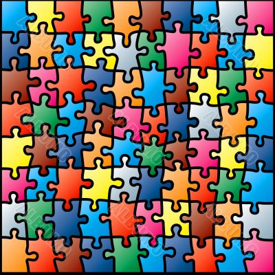 Jigsaw puzzle pattern