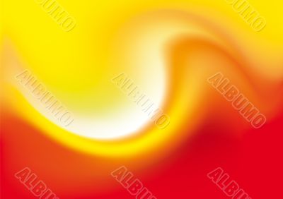 Abstract Background - Red/Orange Wave. Vector Illustration. 