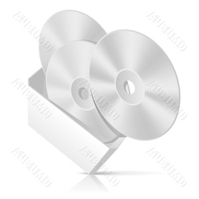 CD box with disks template