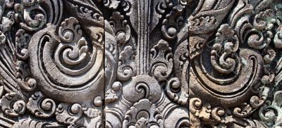 Balinese traditional stone carving elements