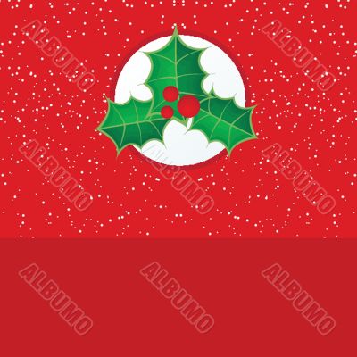 Christmas card with holiday elements.