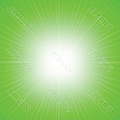 rays green abstract background