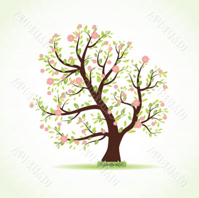 Illustration of beautiful spring background