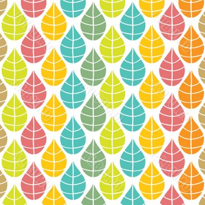 Seamless pattern with multicolored leaves.