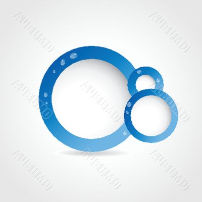 Stylish digital water design, with water drops