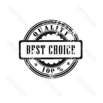 Rubber stamp `best choice` in vector